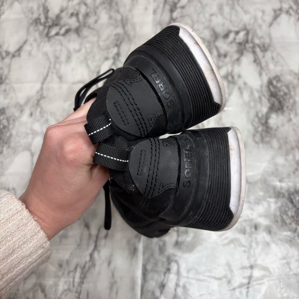SOREL Kinetic Rush Ripstop City Sneakers Women's size 7 black shoes - Picture 4 of 6